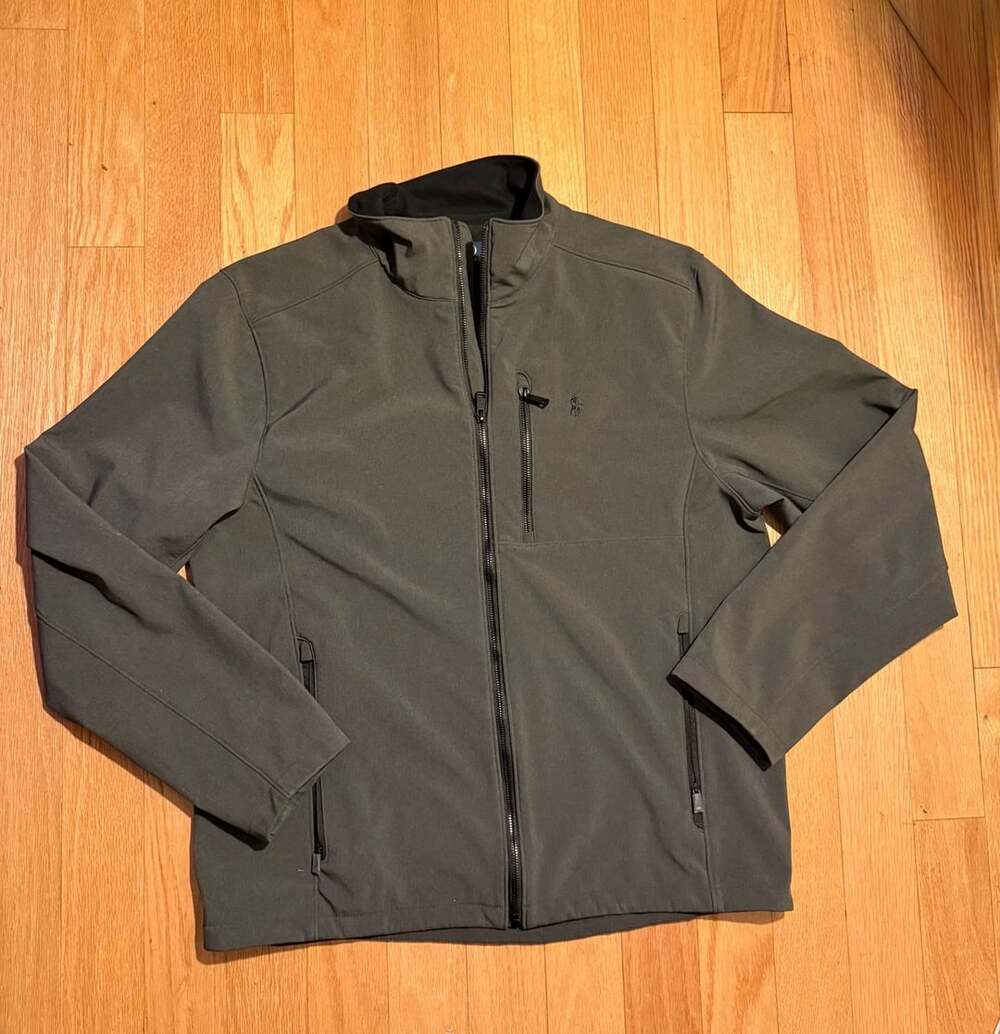 Polo Ralph Lauren Men's Softshell Jacket Size L Green Full Zip Wind Resistant
